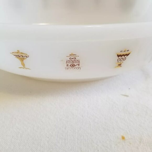 Glasbake 1 Quart Casserole Dish J-2274 Gold & Brown Toned Bowl With Lid - Picture 3 of 4